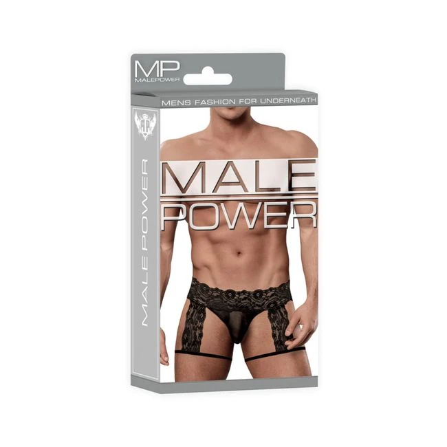 Male Power Scandal Lace Gstr Gart Shrt Blk - Overview