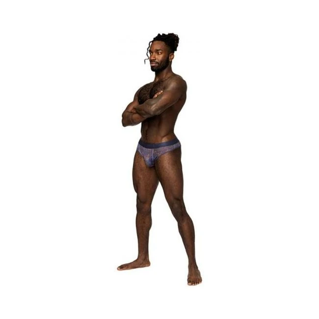 Male Power Sheer Prints Sheer Thong Spatter - Fabric & Feel