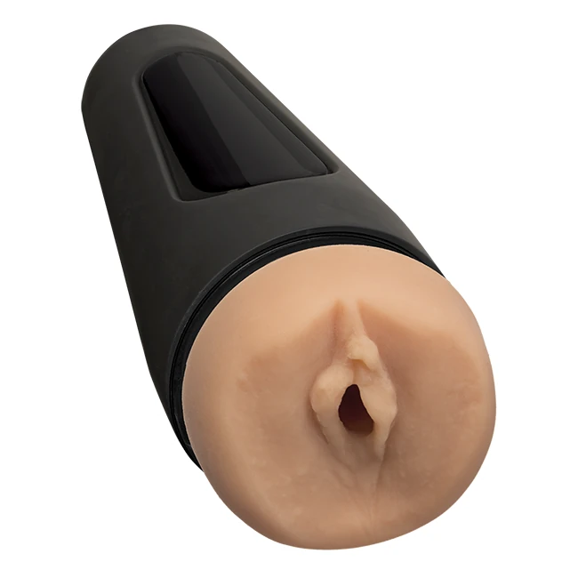 Man Squeeze Original Vibro Pussy Vanilla - Remote-Controlled Vibration Inside a Hidden Stroker