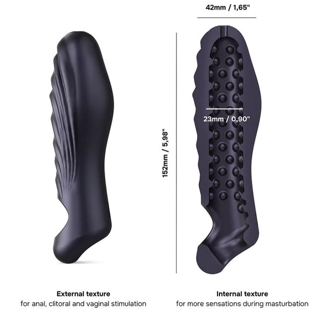 Man Wan Ryzer Penis Extender and Soft Masturbating Sleeve - Internal Texture