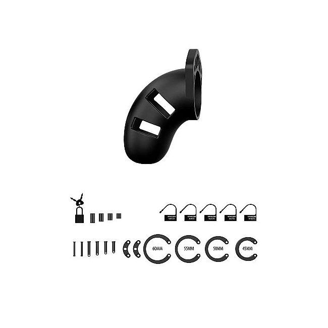 Mancage Model 20 Chastity 3.5 in Silicone Cock Cage - Specifications