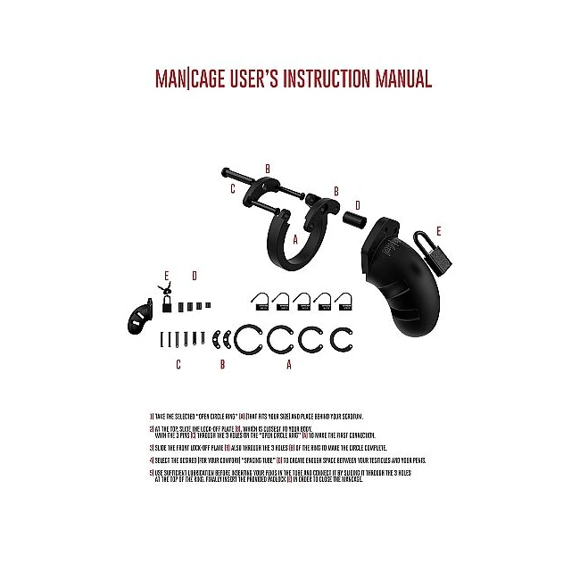 Mancage Model 20 Chastity 3.5 in Silicone Cock Cage - Additional Details