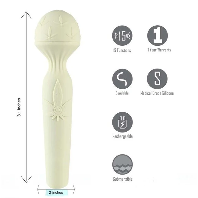 Marlie Cannabis Bendable Wand Vibrating & Rechargeable - How It Feels