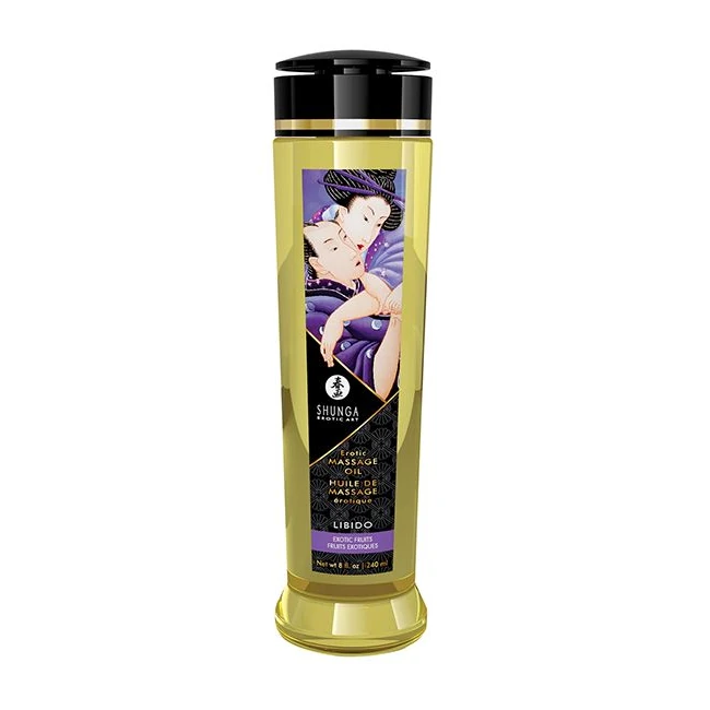 Massage Oil Libido/exotic Fruits - Experience the Sensuality of Shunga's Libido Exotic Fruits Massage Oil