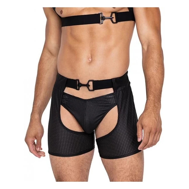 Master Chaps W/hook & Ring Closure & Rear Cut Out Black - Overview