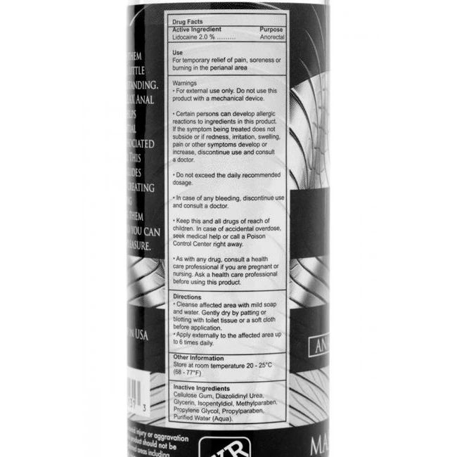 Master Series Anal Desensitizing Lube 4.25 Oz - Shape & Comfort