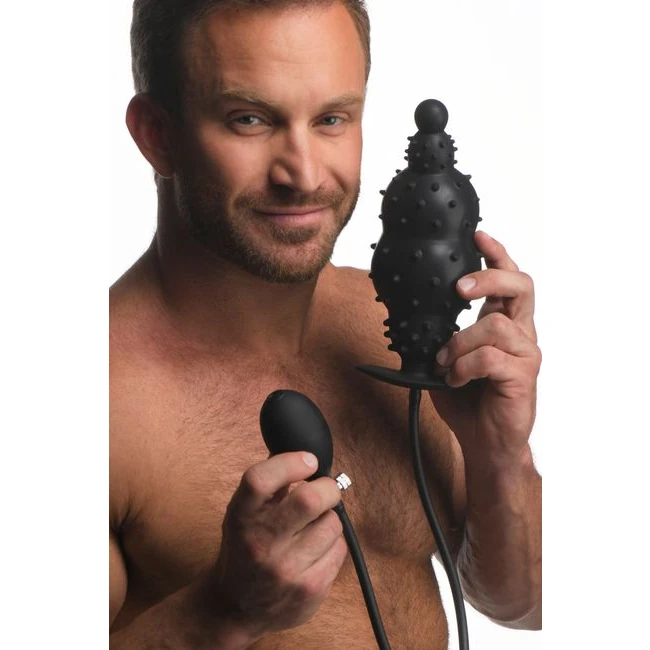 Master Series Ass Puffer Nubbed Inflatable Anal Plug - Shape & Comfort