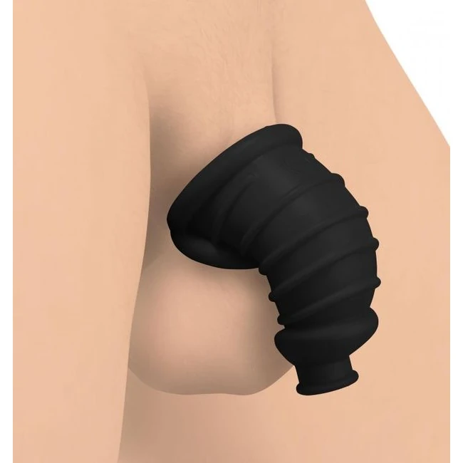 Master Series Dark Chamber Silicone Chastity Cage - Comfort & Fit