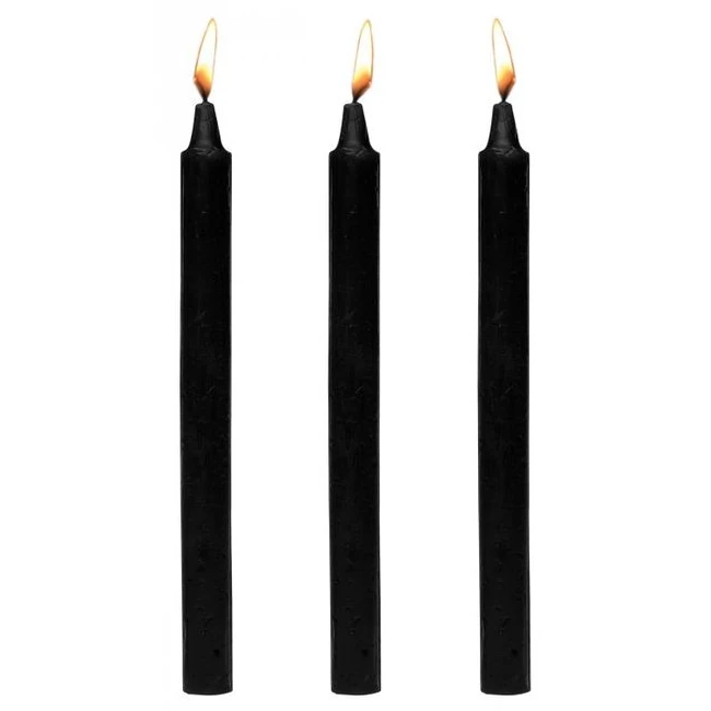 Master Series Dark Drippers Fetish Drip Candle Set of 3 Black - Build & Quality