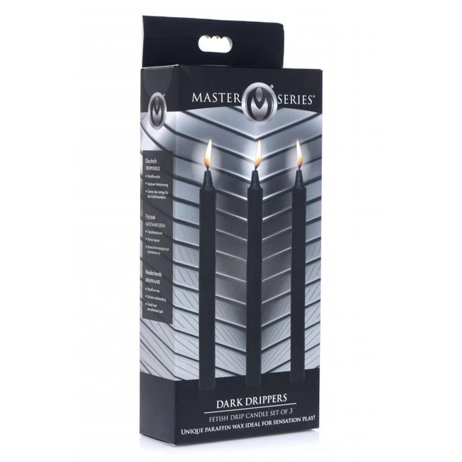 Master Series Dark Drippers Fetish Drip Candle Set of 3 Black - Materials & Safety