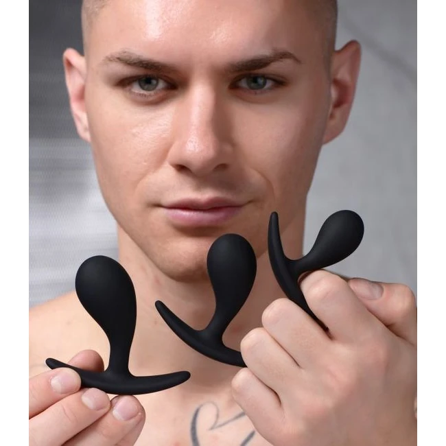 Master Series Dark Droplets 3pc Curved Anal Trainer Set - Shape & Comfort