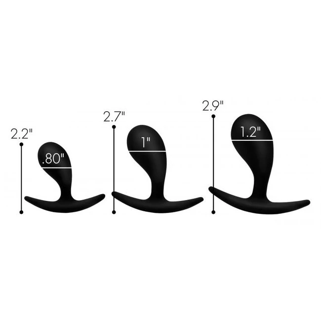 Master Series Dark Droplets 3pc Curved Anal Trainer Set - Material & Safety