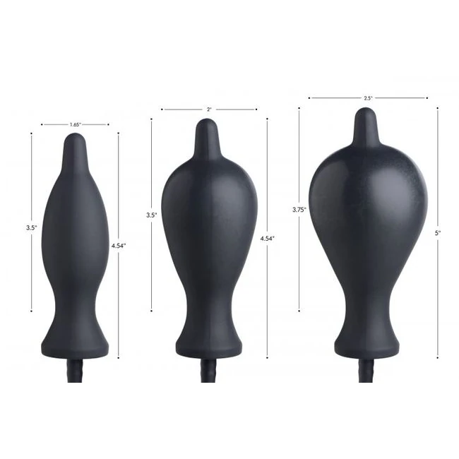 Master Series Dark Inflator Silicone Anal Plug - Material & Safety