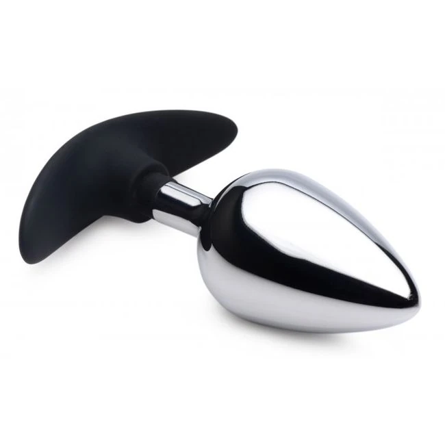 Master Series Dark Invader Metal & Silicone Anal Plug - Design for Comfort and Safety