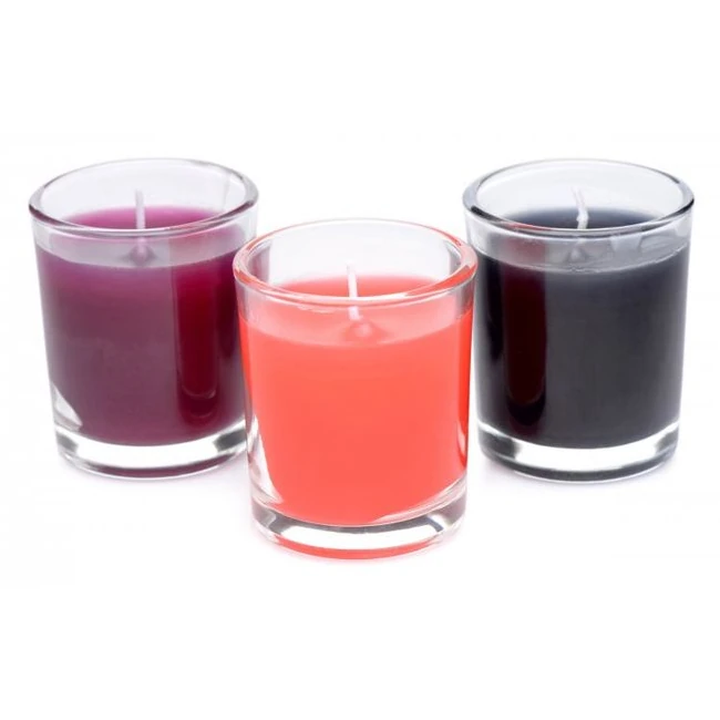 Master Series Flame Drippers Candle Set Black Red Purple - Design & Safety Features
