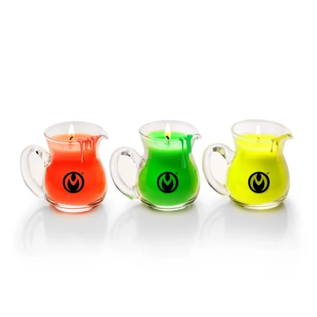 Master Series Glow Pour Drip Candle Set of 3 Blacklight Reactive - Materials and Composition