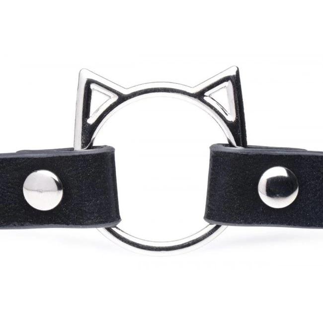 Master Series Kinky Kitty Ring Slim Choker - Materials
