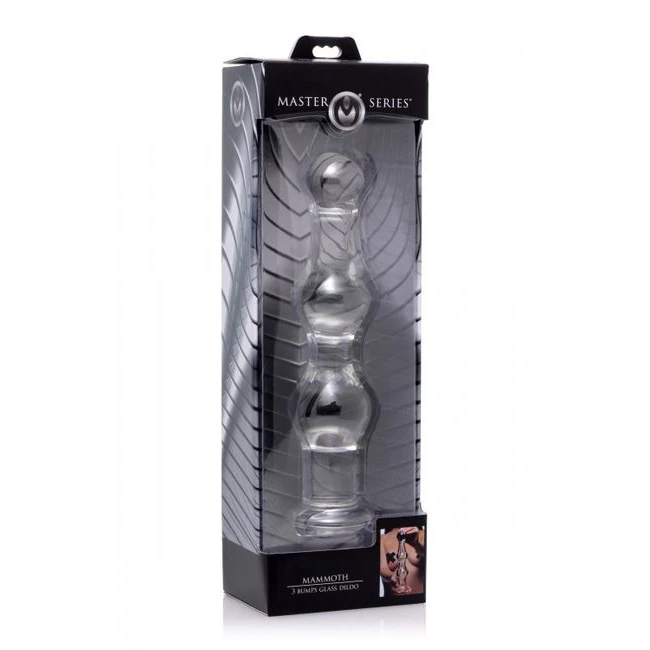 Master Series Mammoth 3 Bumps Glass Dildo - Master Series Mammoth 3 Bumps Glass Dildo