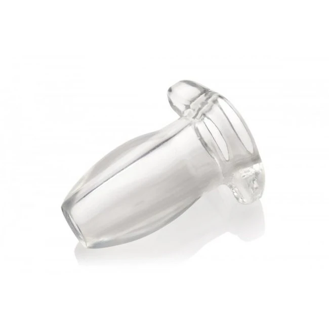 Master Series Peephole Clear Hollow Anal Plug - Shape & Comfort