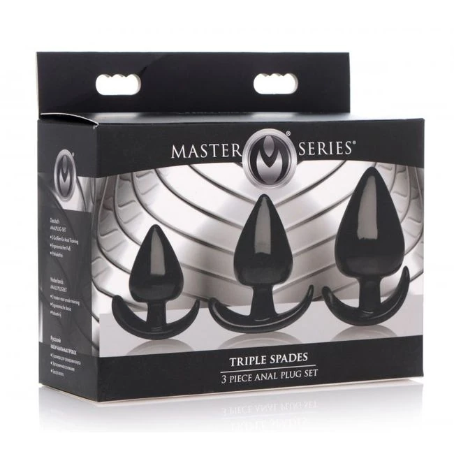 Master Series Triple Spades 3 Pc Anal Plug Set - Material & Safety