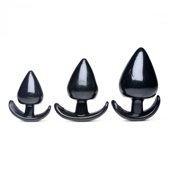 Master Series Triple Spades 3 Pc Anal Plug Set - Graduated Sizing & Specifications