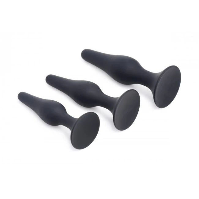 Master Series Triple Spire Tapered Silicone Anal Trainer 3pc Set - Shape & Comfort