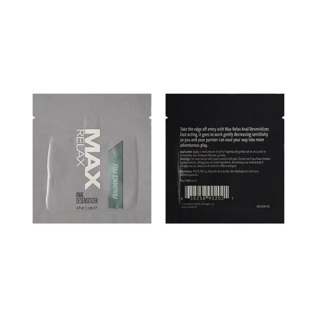 Max Relax Anal Desensitizer Foil 2ml - Shape & Comfort