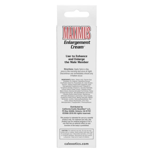 Maximus Enlargement Cream - Formula & Feel