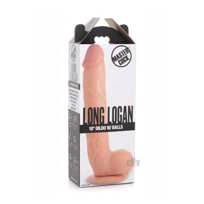 Mc Long Logan Dildo W/balls 10 - Shape & Texture