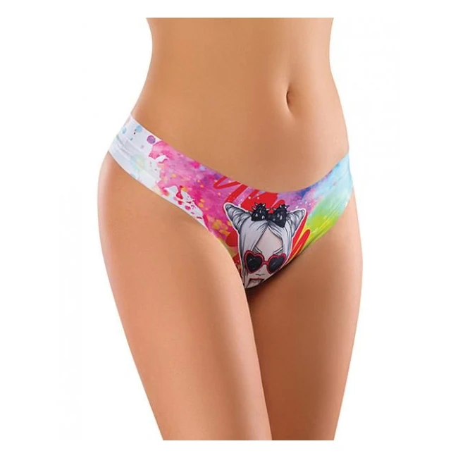 Mememe Cabal Jade Printed Thong - Fabric & Feel