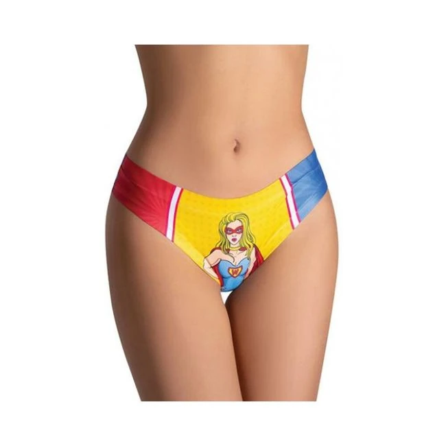 =mememe Comics Wonder Girl Printed Thong - Fit & Sizing