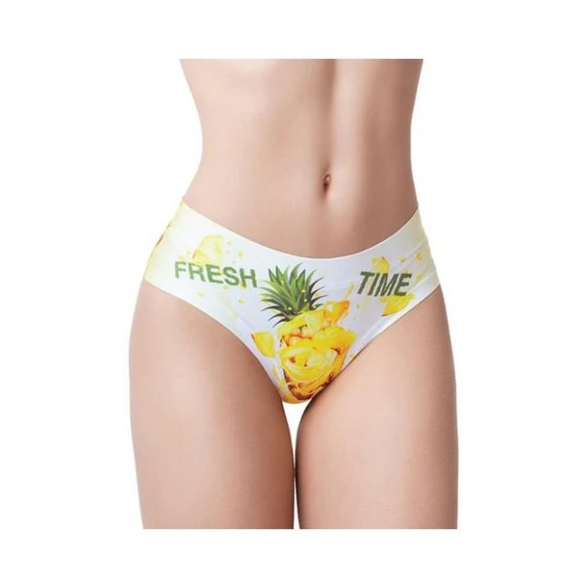 =mememe Fresh Summer Pineapple Printed Slip - Fabric & Feel