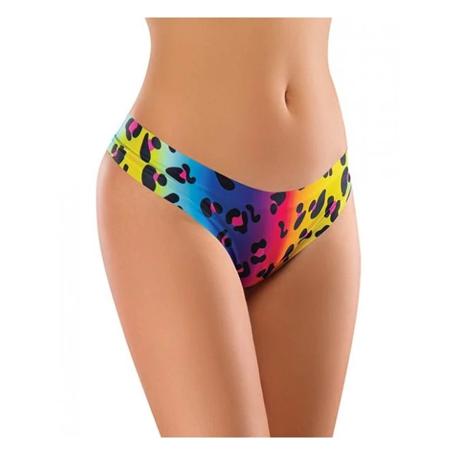 Mememe Pride Cougar Printed Thong - Fabric & Feel