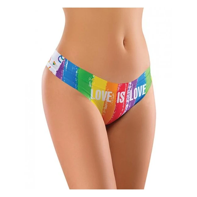 Mememe Pride Love Is Printed Thong - Fabric & Feel