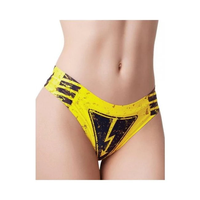=mememe Urban Geeks Members Only Printed Thong - Fabric & Feel