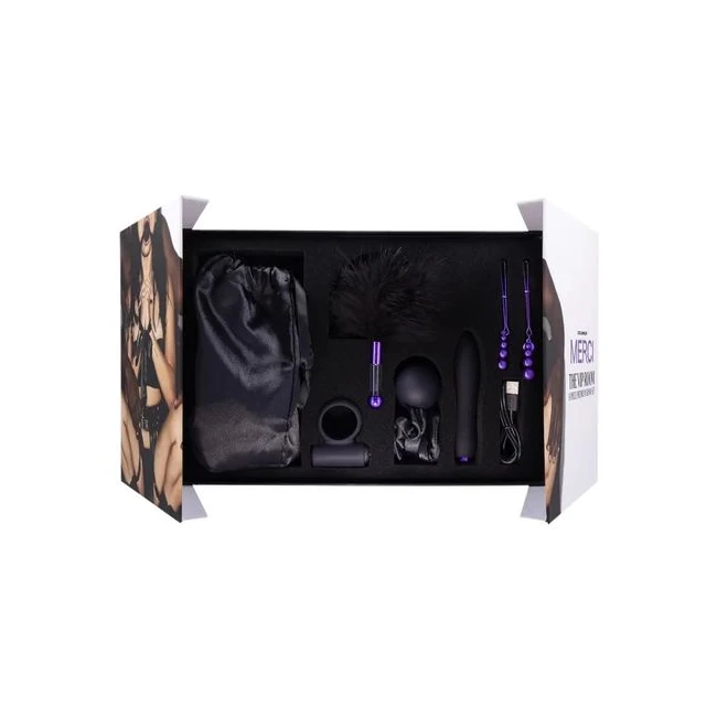 Merci Vip Room Black - An 11-Piece BDSM Set in Matching Black