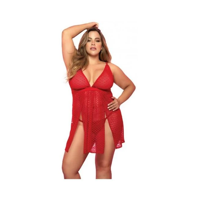 Mesh Printed Babydoll W/g-string Red 1x/2x - What Is the Mesh Printed Babydoll W/g-string Red 1x/2x?