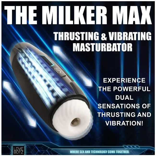Milker Max 14x Thrusting & Vibrating Masturbator - Shape & Texture