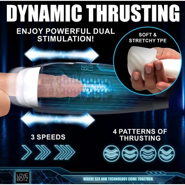 Milker Max 14x Thrusting & Vibrating Masturbator - Size & Fit