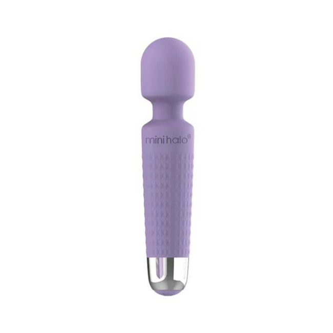 Mini Halo Wireless Wand 20x Silicone Amethyst - Vibration Modes