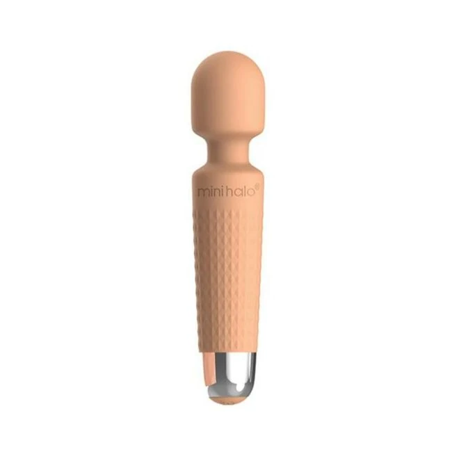 Mini Halo Wireless Wand 20x Silicone Peach Fuzz - Vibration Modes