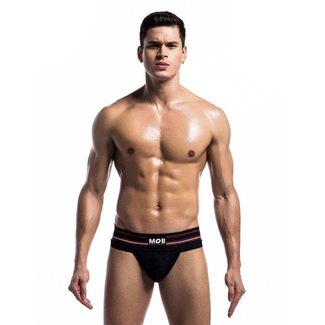 Mob Fetish Jockstrap Black Large 3in Waistband - Build & Quality