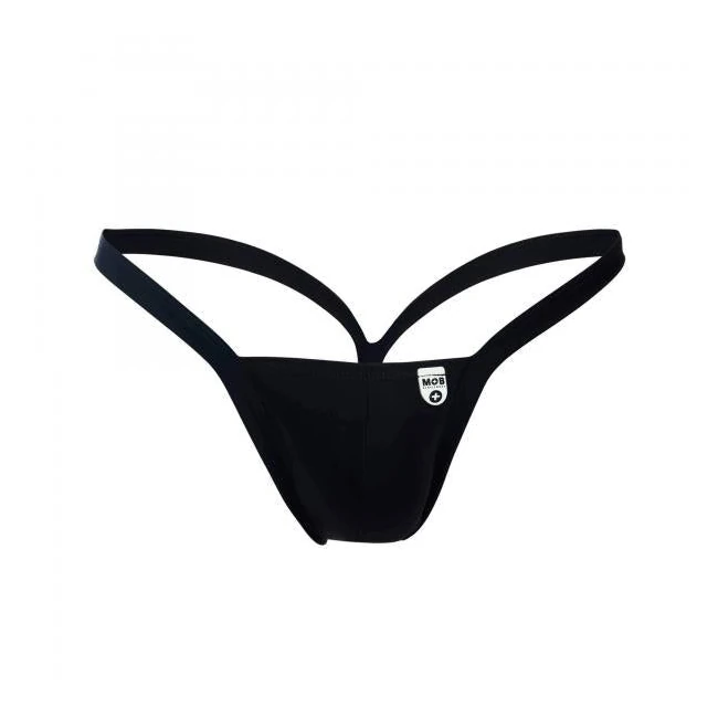 Mob Y Buns Thong Black - Design Details