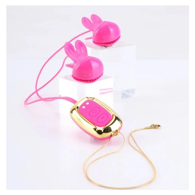 Molli Vibrating Nipple Clamps & Necklace Pink - by Maia Toys