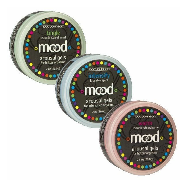 Mood Arousal Gels 3 - 2 Oz Jars - Experience a Trio of Sensual Arousal Gels