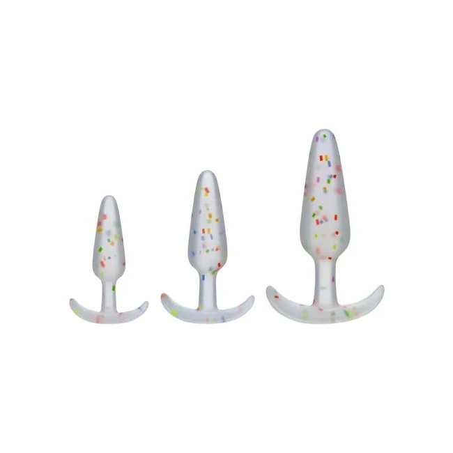 Mood Pride Anal Trainer Set - Graduated Sizing in Rainbow Confetti