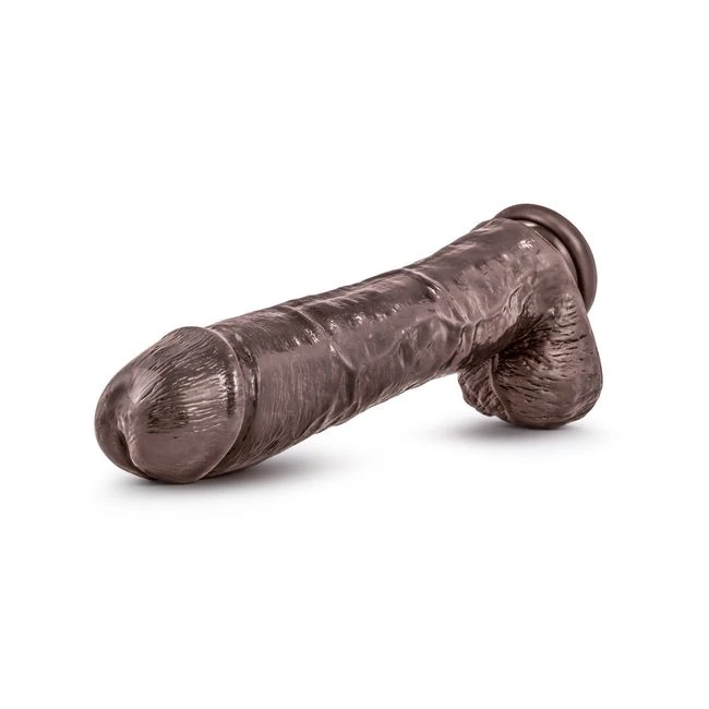 Mr Savage 11.5 Inches Dildo with Suction Cup Brown - Shape & Texture