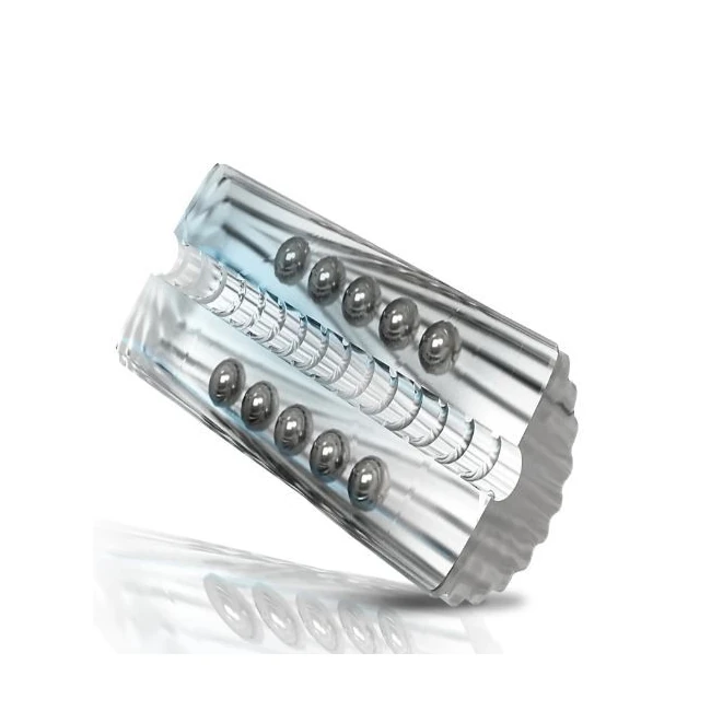 Mstr B8 Clear-View Beaded Stroker Balls to the Wall - Body-Safe Materials and a Clear Shell