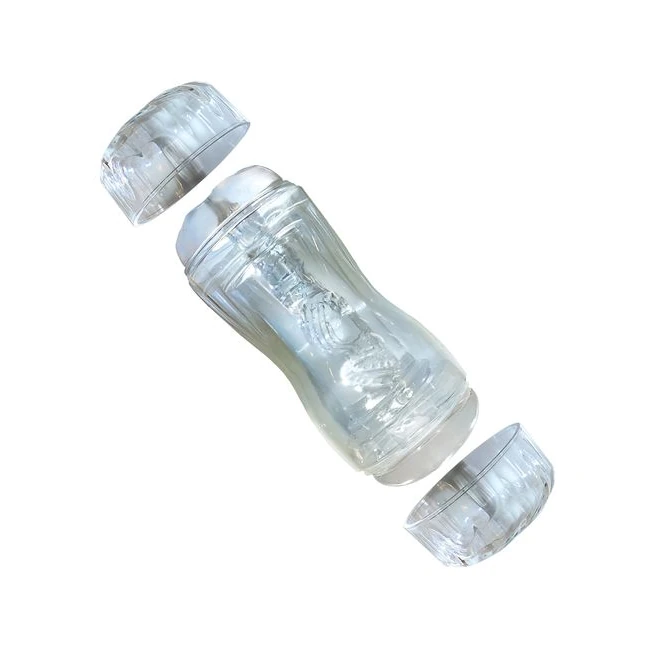 Mstr B8 in the Clear Dual End Stroker Double Date - Internal Texture & Stimulation