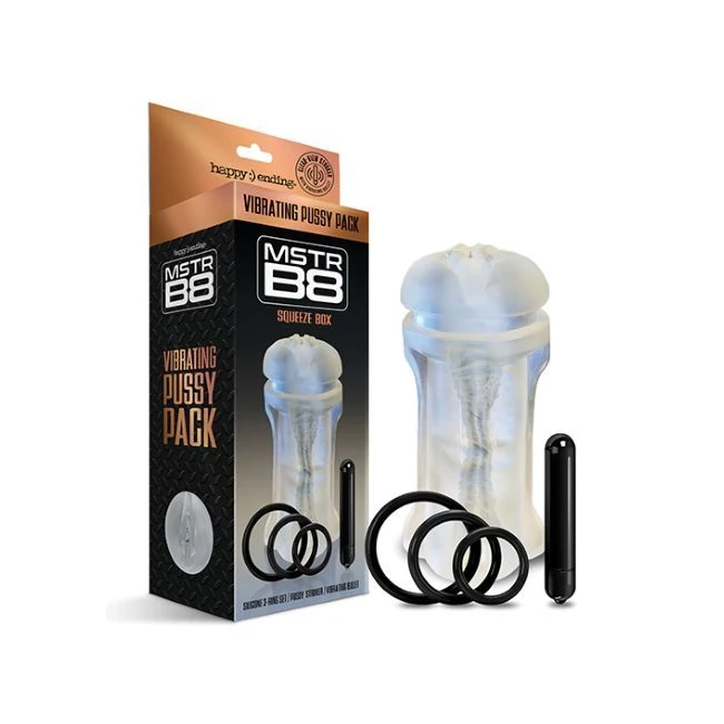 Mstr B8 Vibrating Pussy Pack Squeeze Box 5 Pc Kit - Grip & Control